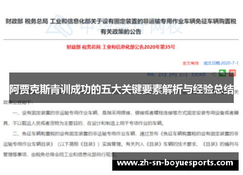 阿贾克斯青训成功的五大关键要素解析与经验总结
